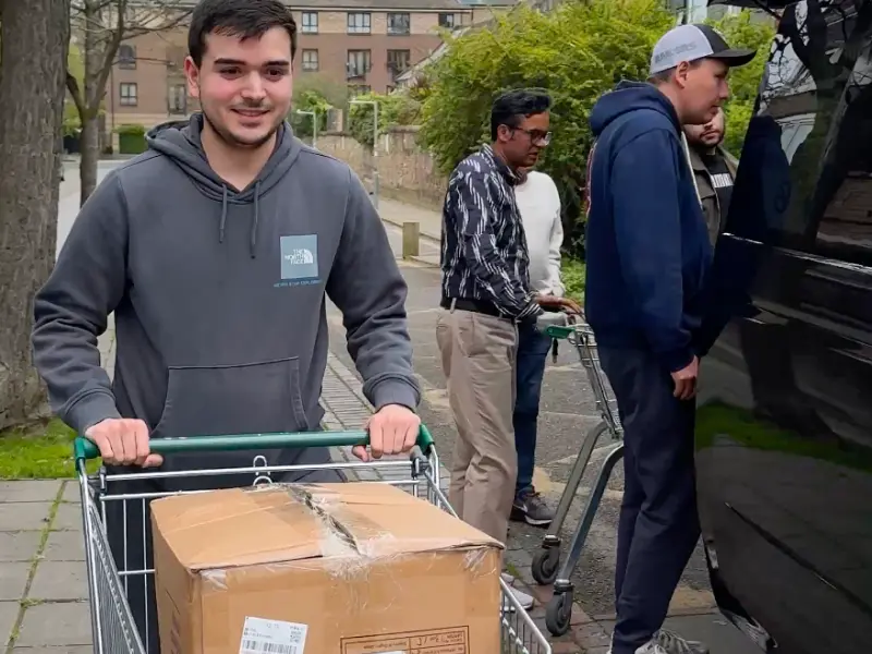 Coordinating and managing logistics to transport donations